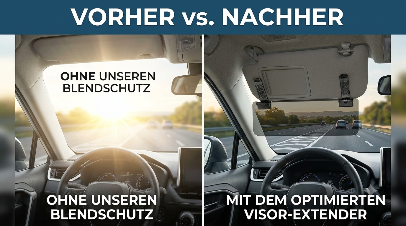 Auto-Sonnenblende 2-in-1 & Blendschutz Für Tag & Nacht